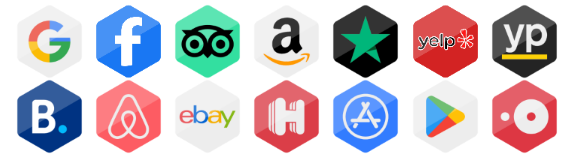 Screenshot review platform icons